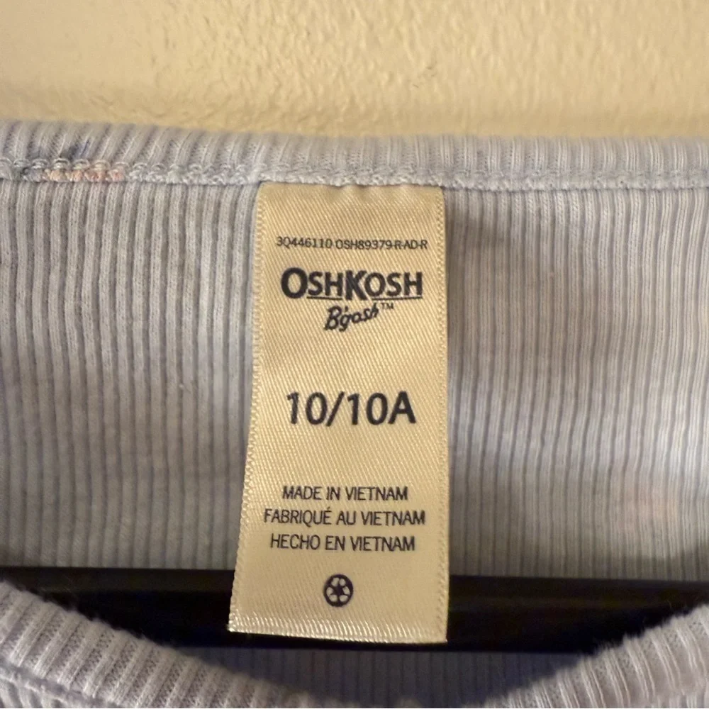 OshKosh B'gosh Blue Fitted Ribbed Blouse